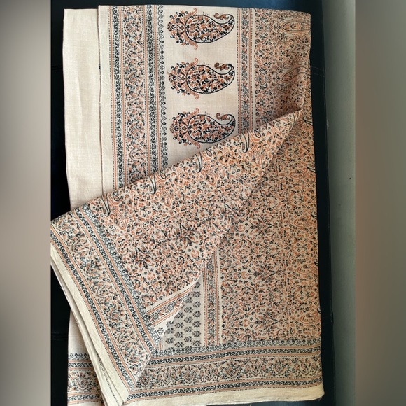 Fabindia style handwoven 100% cotton stunning earth 🌍 tone saree camel 🐪 color - Picture 14 of 16